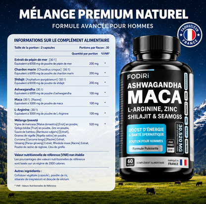 FODIRI — Maca + Shilajit + Ashwagandha + Zinc