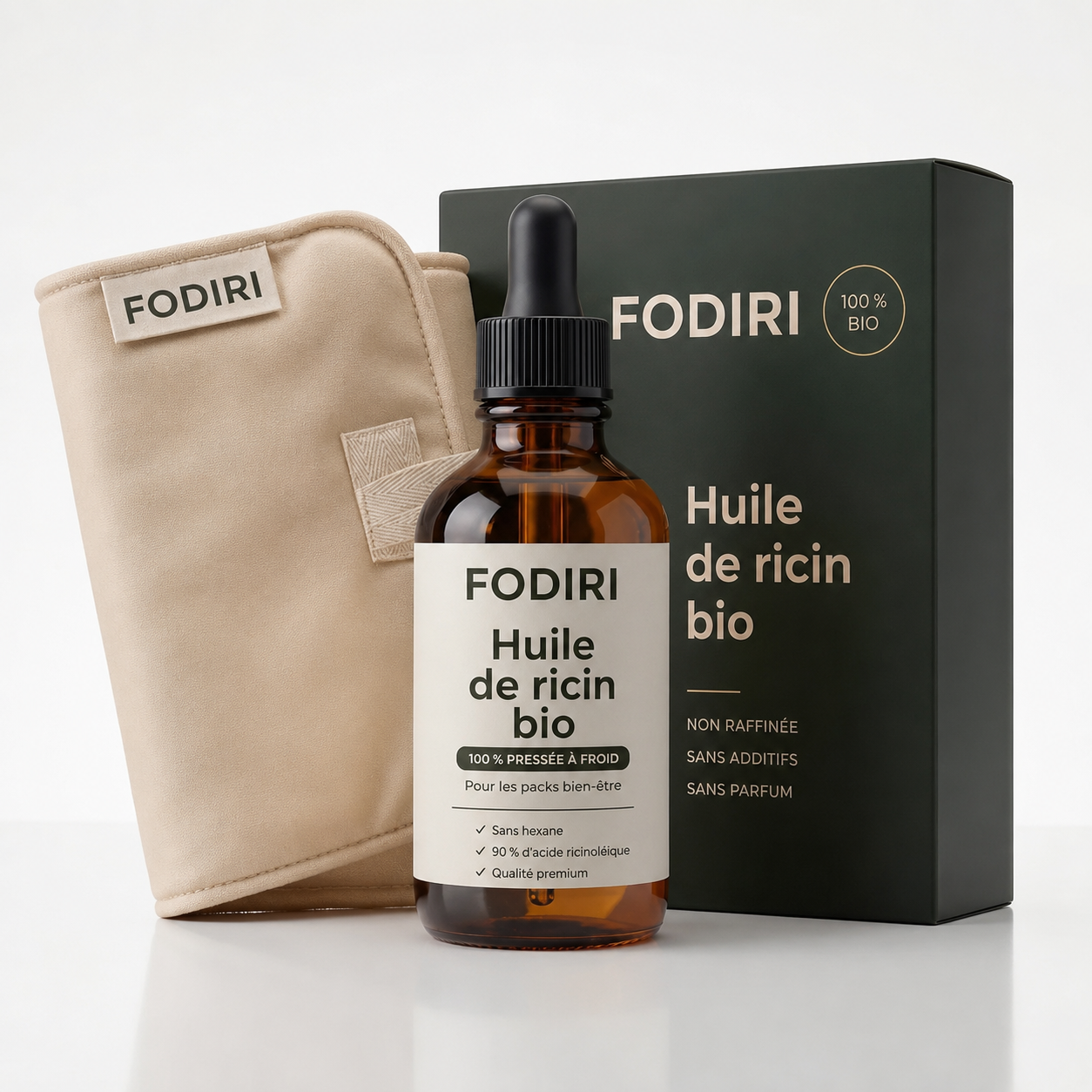 Fodiri™ | Ensemble de Bandage Intestinal à l’Huile de Ricin Réutilisable pour le Bien-être Intestinal