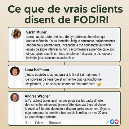 Fodiri™ | Ensemble de Bandage Intestinal à l’Huile de Ricin Réutilisable pour le Bien-être Intestinal