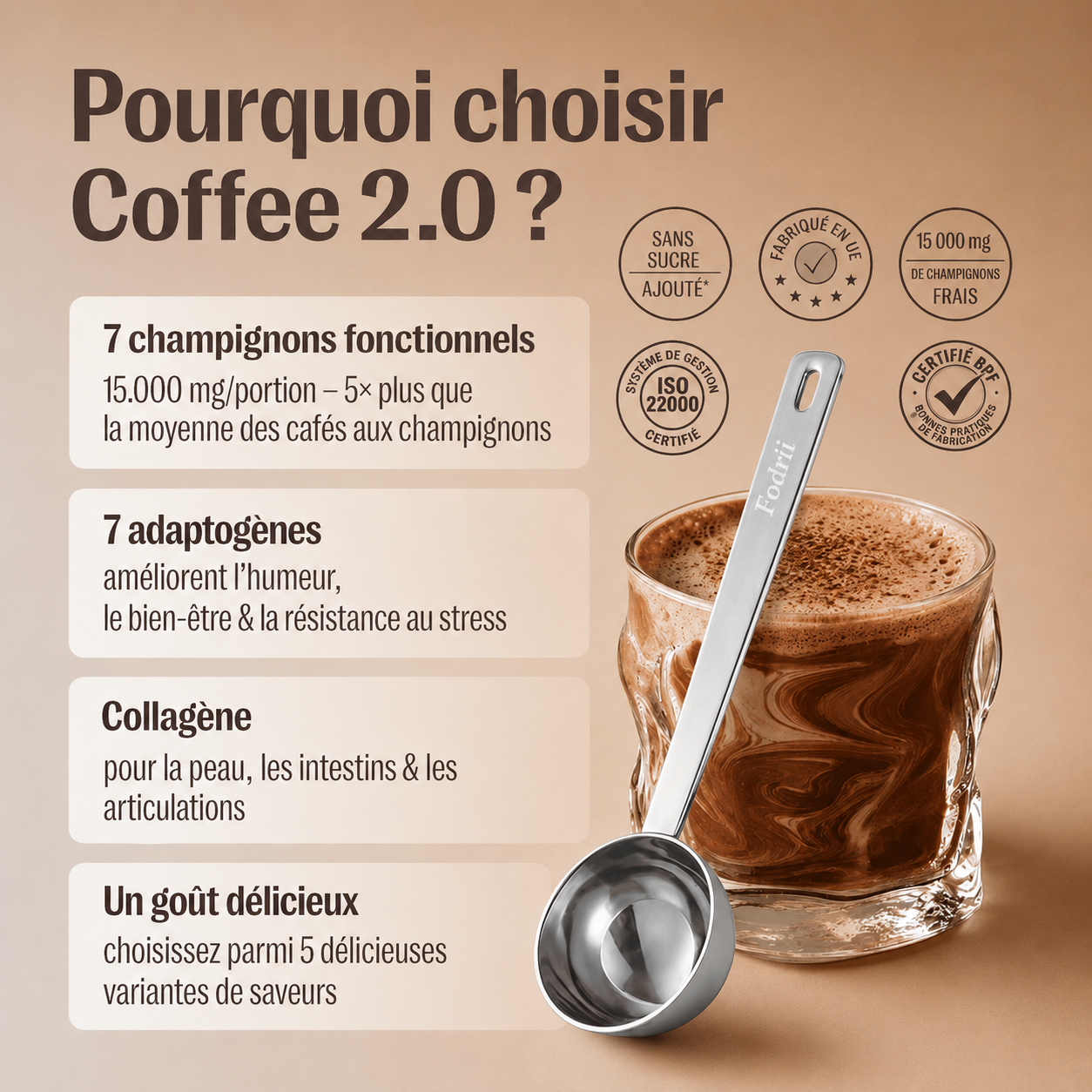 Fodiri™ Coffee 2.0 | Café Fonctionnel avec Adaptogènes (new design)