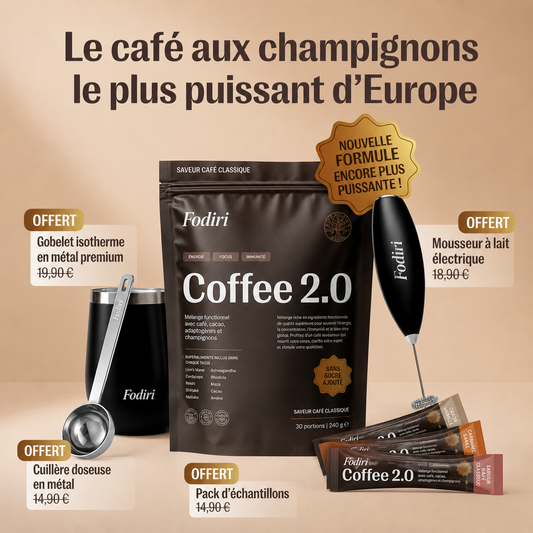 Fodiri™ Coffee 2.0 | Café Fonctionnel avec Adaptogènes