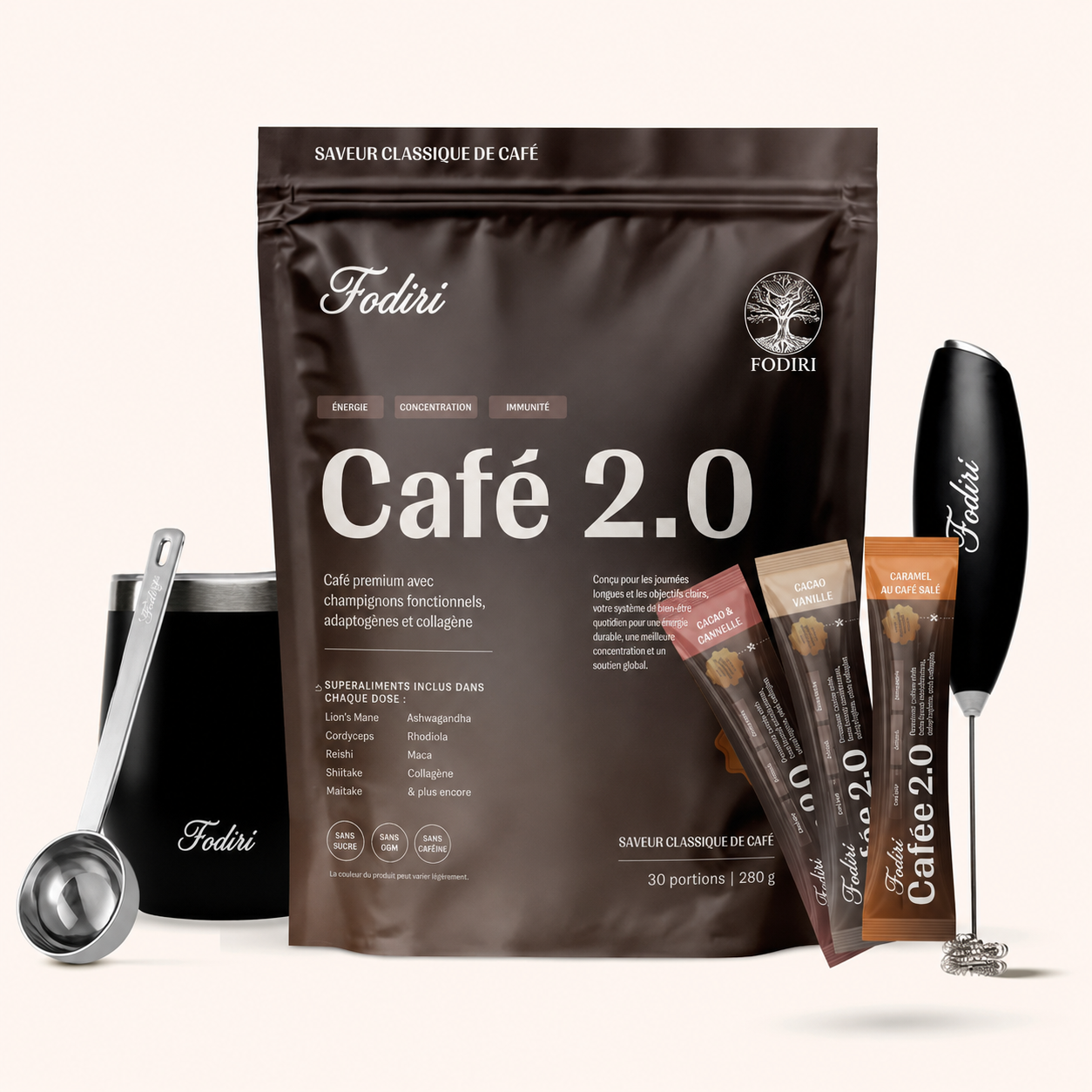 Fodiri™ Coffee 2.0 | Café Fonctionnel avec Adaptogènes (new design)