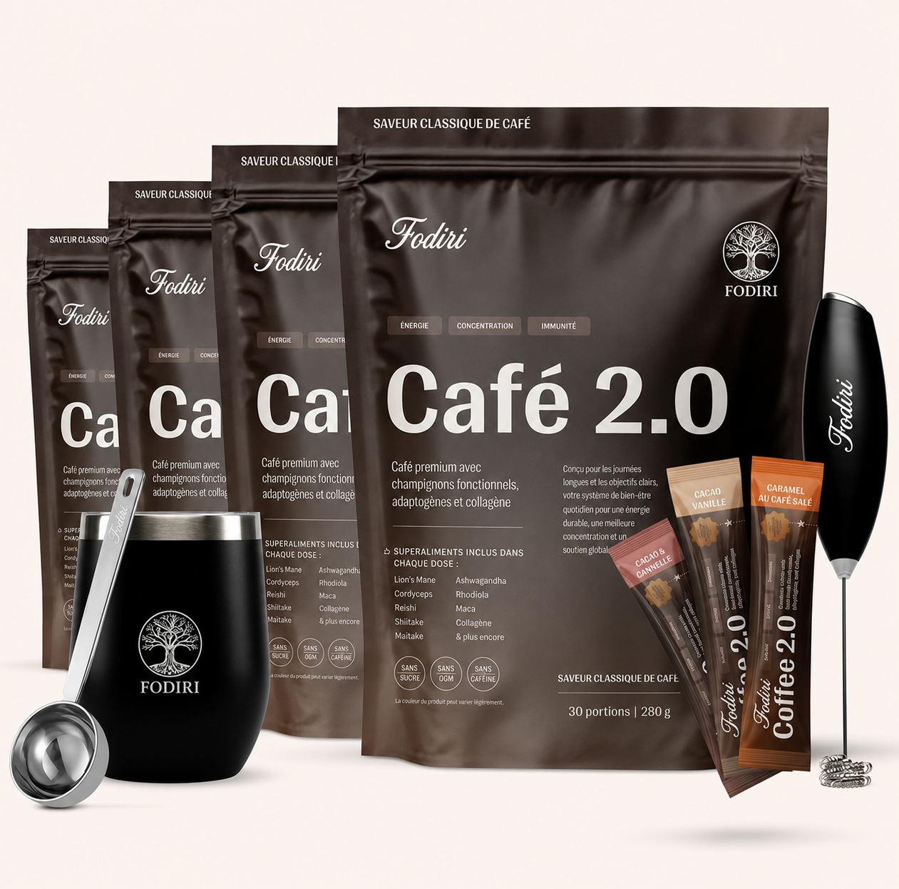 Fodiri™ Coffee 2.0 | Café Fonctionnel avec Adaptogènes (new design)