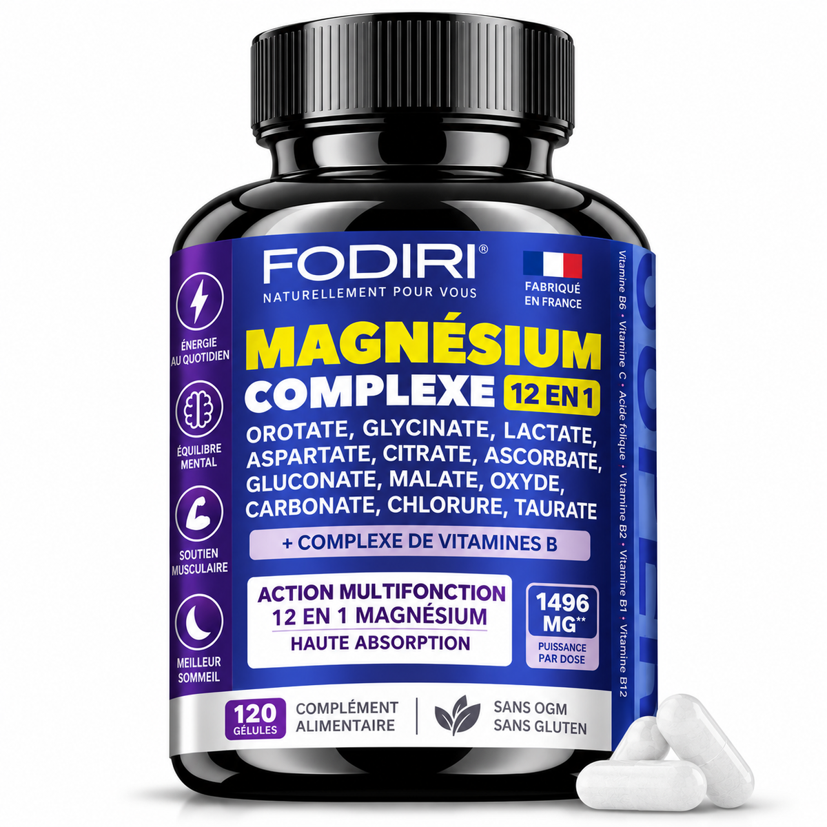 Complexe de Magnésium 12-en-1 + Vitamines B — Fodiri