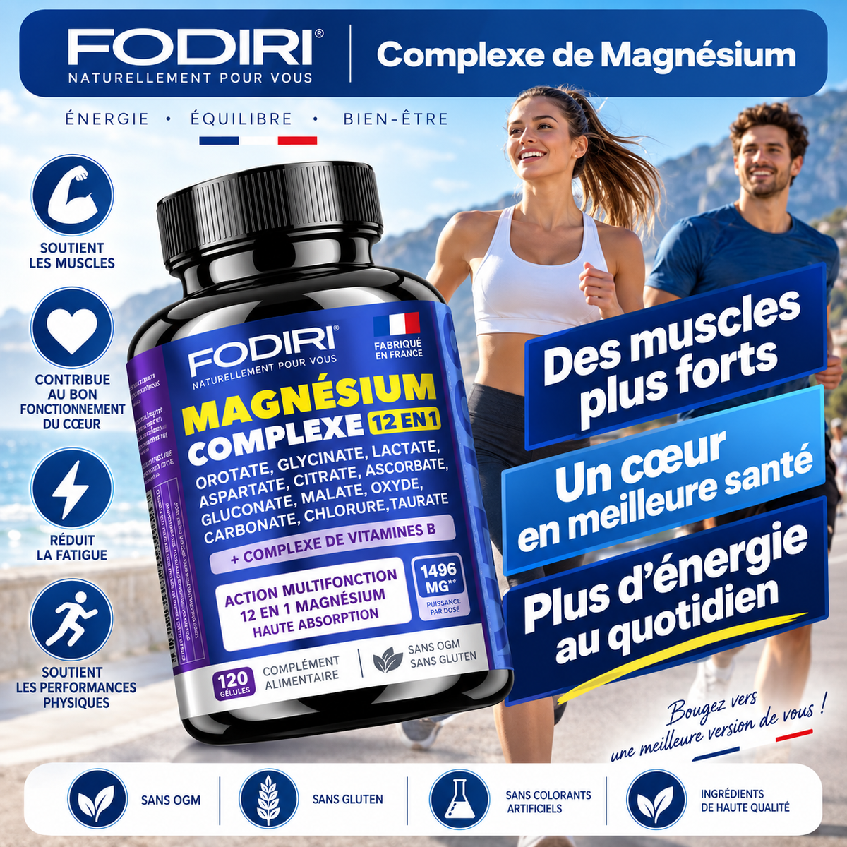 Complexe de Magnésium 12-en-1 + Vitamines B — Fodiri