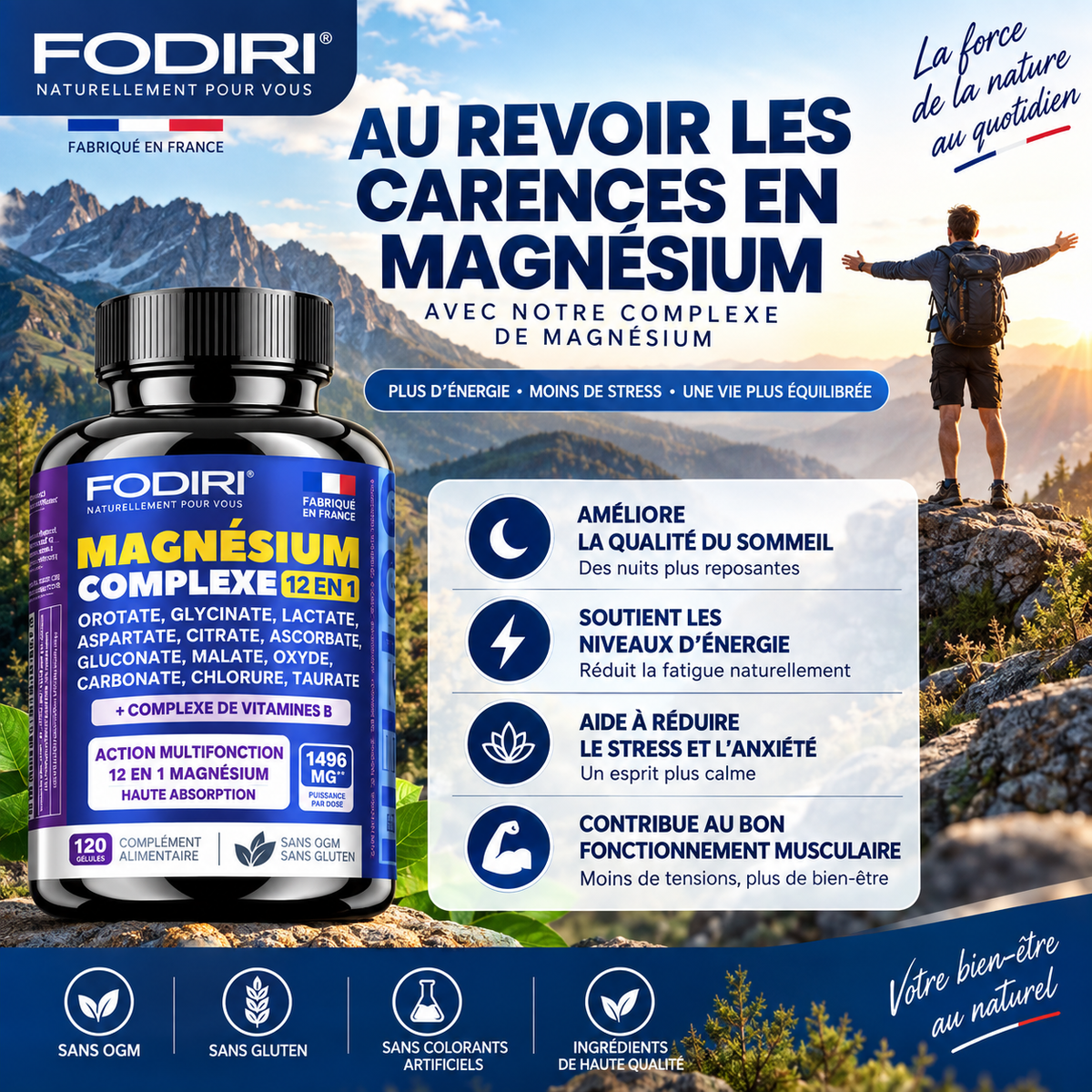 Complexe de Magnésium 12-en-1 + Vitamines B — Fodiri