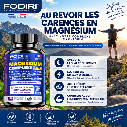 Complexe de Magnésium 12-en-1 + Vitamines B — Fodiri