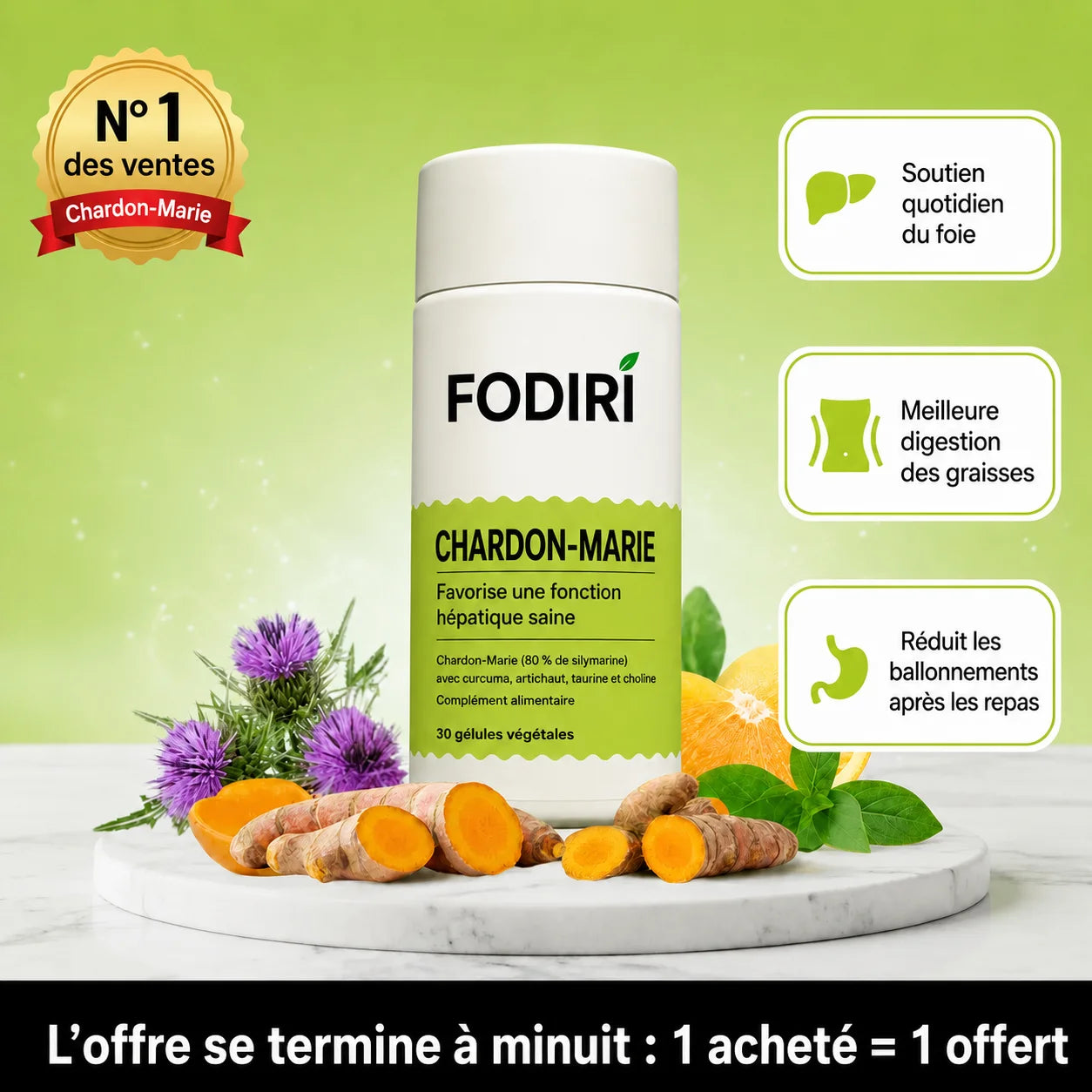 Détox du foie au chardon-marie & soutien de la digestion des graisses