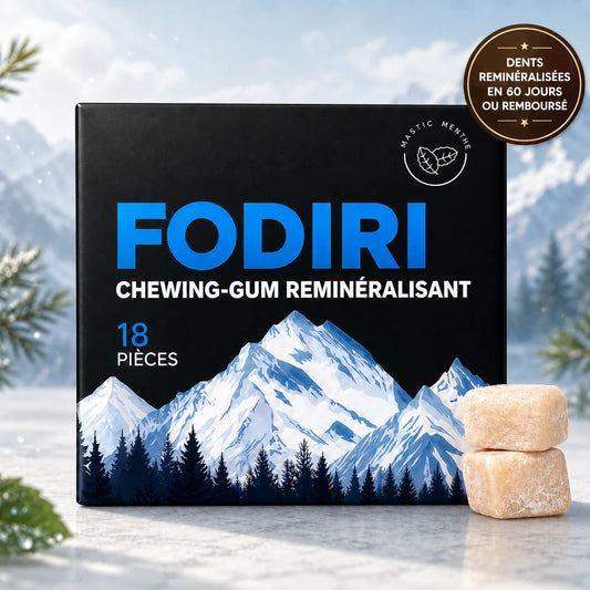 Chewing-gum reminéralisant à base de résine naturelle