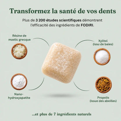 Chewing-gum reminéralisant à base de résine naturelle